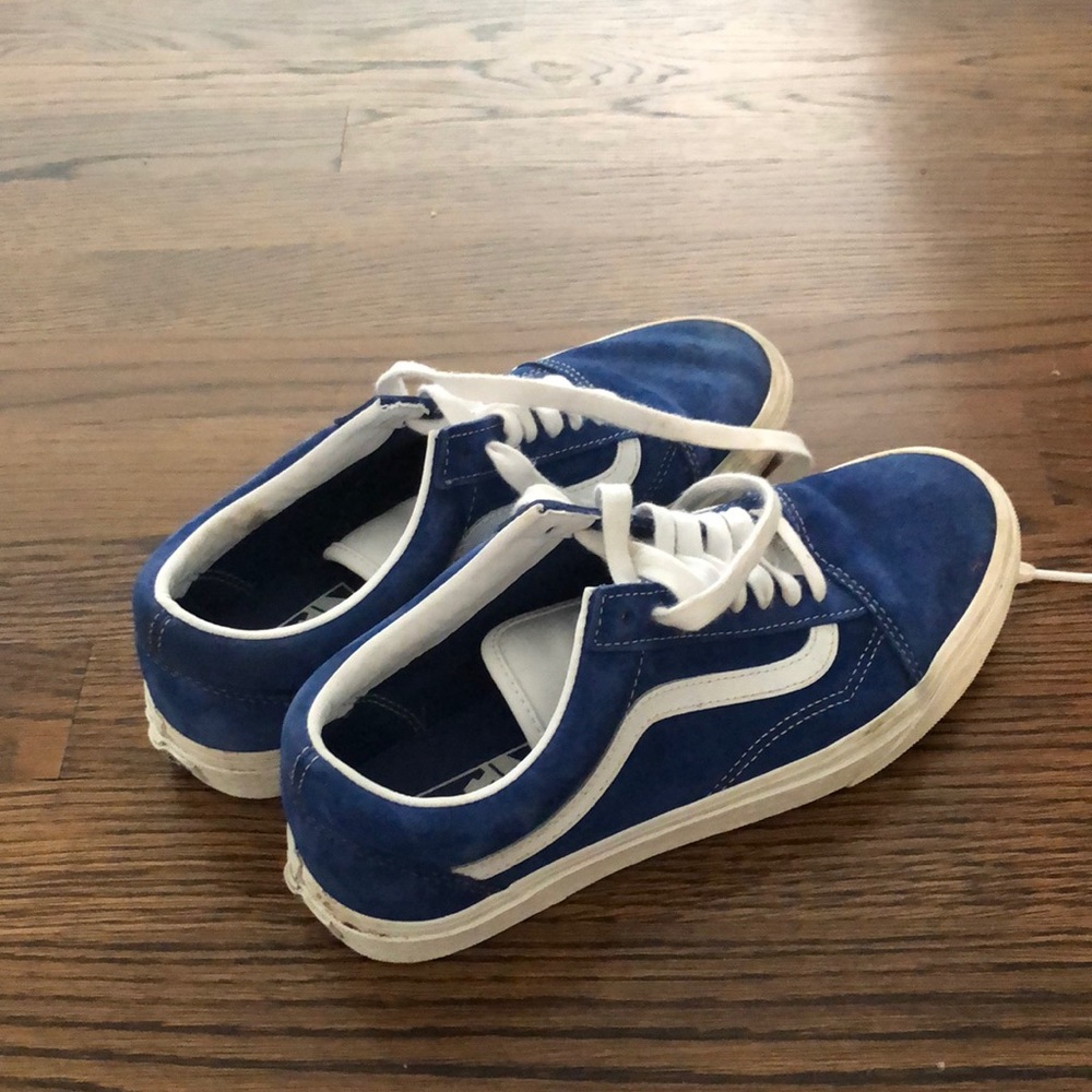 Back To School! Excellent Condition Blue Suede Old Skool Vans